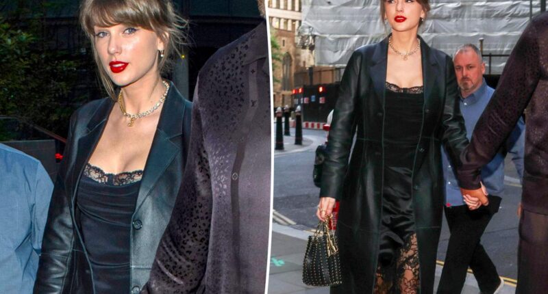 Taylor Swift rocks lacy silk top and skirt for romantic date night with Travis Kelce