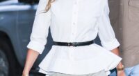 Taylor Swift, 36, opted for bridal white again as she was spotted enjoying an outing in New York City on Thursday