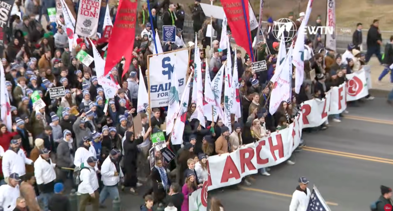 Pro-lifers at the March for Life