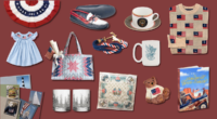 collage of patriotic gifts