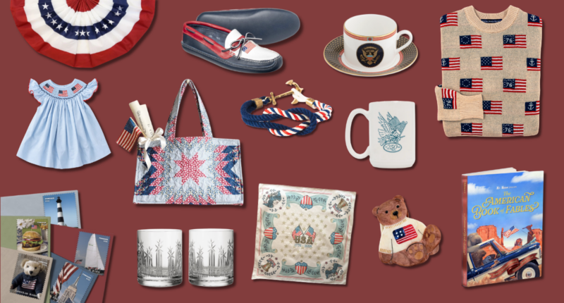 collage of patriotic gifts