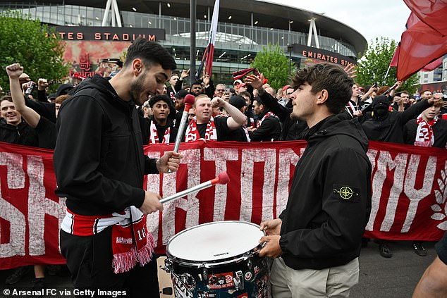 The Ashburton Army helped to create a febrile atmosphere ahead of Arsenal's Champions League semi-final second leg victory over Atletico Madrid last week