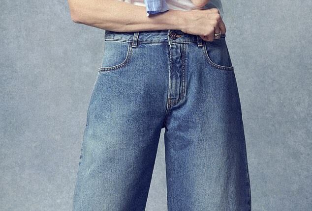 High-rise barrel leg jeans by Alaïa, £1,000 a pair (Alaia at net-aporter.com)