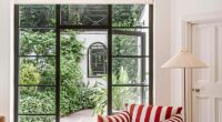 Adding an element of red to an otherwise neutral area will create an instant focal point. Try next.co.uk for similar red- striped seating.