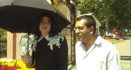 Late pop star Michael Jackson and former BBC journalist Martin Bashir in a still from the 2003 documentary Living with Michael Jackson