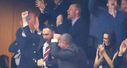 Ahmed Elmohamady was sat just in front of Prince William at the Europa League final