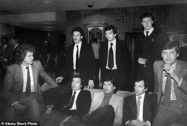 The Ashton Gate eight - back row (l-r): Geoff Merrick, Jimmy Mann, Julian Marshall. Front row (l-r): Chris Garland, Gerry Sweeney, Peter Aitken, Trevor Tainton and Dave Rodgers