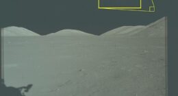 One NASA image from the Apollo 17 moon mission in 1972 appears to show three lights arranged in a triangular formation above the lunar terrain