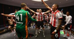 Southampton celebrate their win over Middlesbrough on Tuesday night after a number of controversial moments over the last week