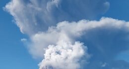 Three hikers were killed and 10 were missing after a volcano on Indonesia's eastern Halmahera island erupted on Friday