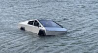 Images shared by Grapevine Police showed the vehicle partially submerged in the waters after being ditched