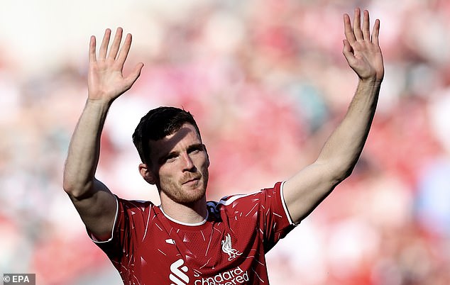 Tottenham are close to signing Andy Robertson on a free transfer after his Liverpool farewell