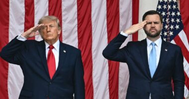 Trump boasts about Iran war success and stays on script during Arlington cemetery Memorial Day event