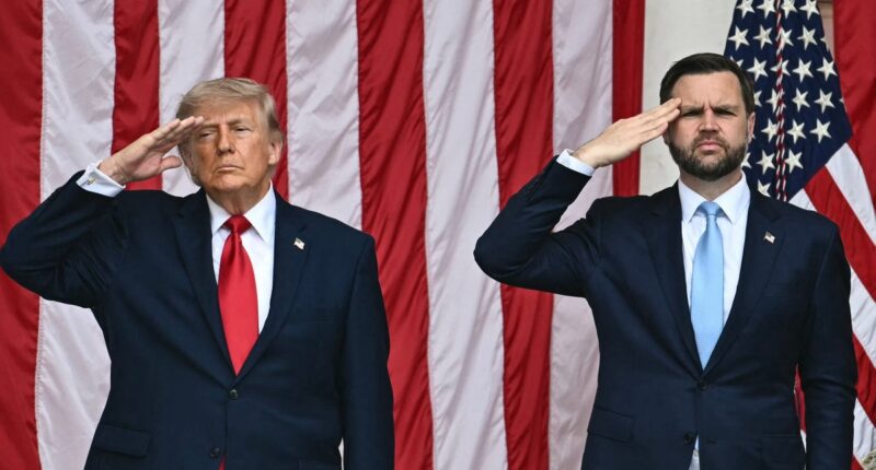 Trump boasts about Iran war success and stays on script during Arlington cemetery Memorial Day event