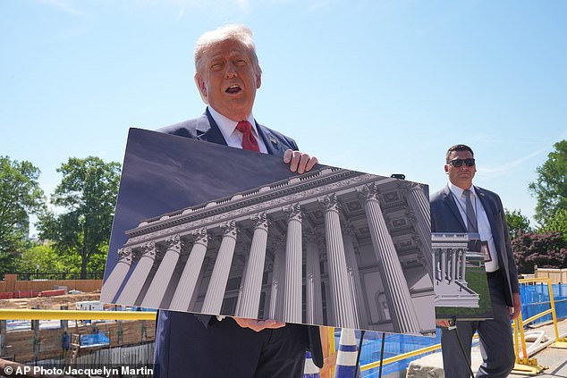 President Donald Trump brought reporters to the construction site of his White House ballroom project on Tuesday morning