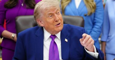 President Donald Trump speaks at an event about maternal healthcare, Monday, May 11, 2026, in the Oval Office of the White House, in Washington
