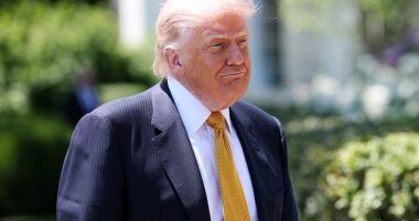 Trump unleashed a furious tirade at reporters on the White House lawn before leaving for his monumental summit in China