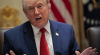 President Donald Trump is photographed leading a Cabinet meeting Thursday morning. Later Thursday evening he called into Fox News Channel's The Five and was asked if he knew the late John F. Kennedy Jr.