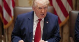 In the post, Trump said his 'amazing and unprecedented Naval Blockade' of the oil passageway would now be lifted, telling stranded crews they could start 'heading home' to their families