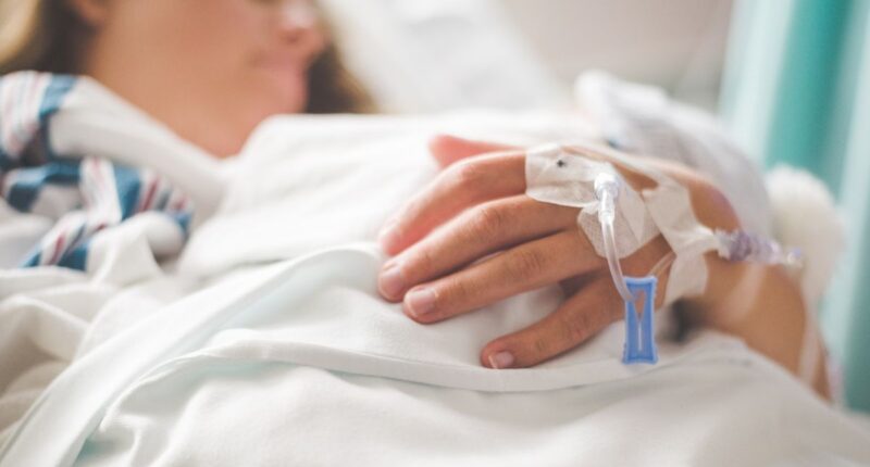 woman in the hospital