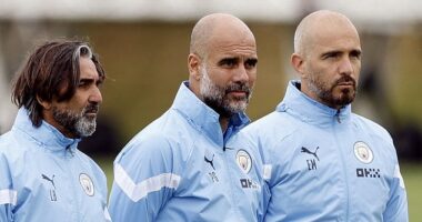 Manchester City will not be without a manager for long, with their former assistant coach Enzo Maresca (right) set to return to the club in the top job
