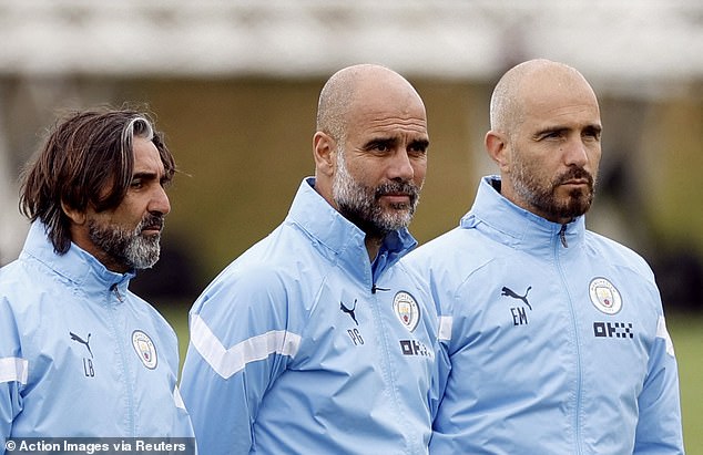 Manchester City will not be without a manager for long, with their former assistant coach Enzo Maresca (right) set to return to the club in the top job