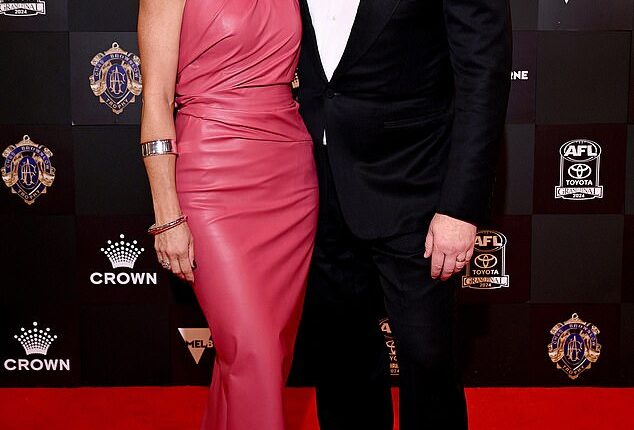Former Carlton Football Club president Luke Sayers is pictured with his estranged wife Cate