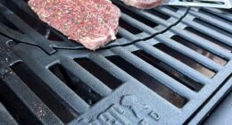 Alesia testing the Weber Genesis BBQ  for our round up