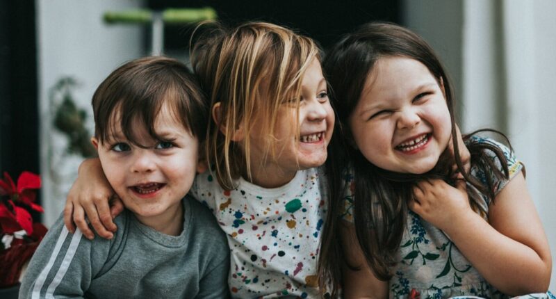 three children