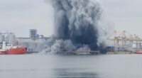 A marine drone - similar to the ones used in the Ukraine war - has caused a major explosion after hitting the main port of Constan¿a in NATO state Romania
