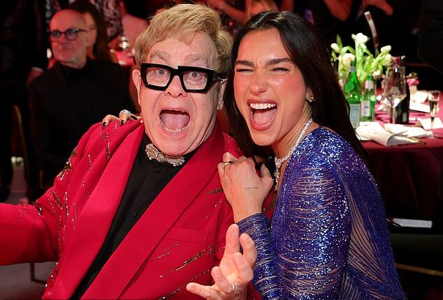 Singer Dua Lipa and her new husband Callum Turner were serenaded by Sir Elton John during their Sicilian ceremony
