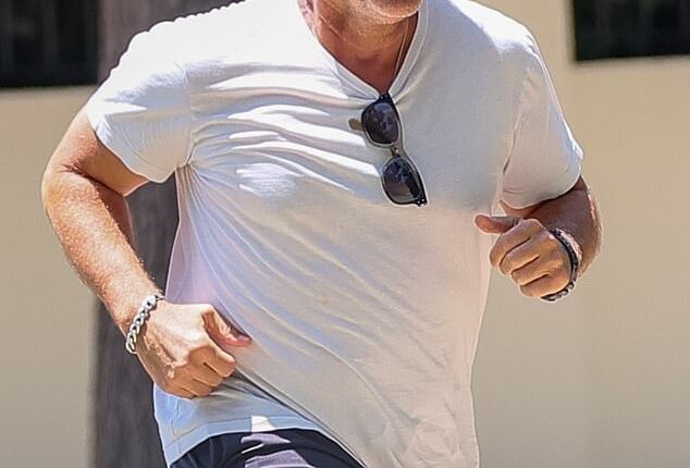 One of Hollywood's heartthrobs of the 1980s and 1990s was seen keeping himself in fine fettle with a Los Angeles jog this week