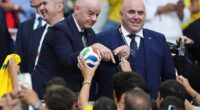 SFA chief Mike Mulraney (right) has spent time with FIFA boss Gianni Infantino this week