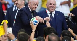 SFA chief Mike Mulraney (right) has spent time with FIFA boss Gianni Infantino this week