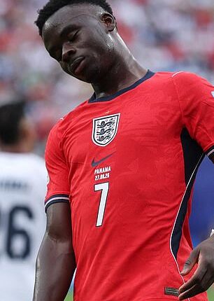 Saka showed flashes of his quality but didn't look at his best in the first half