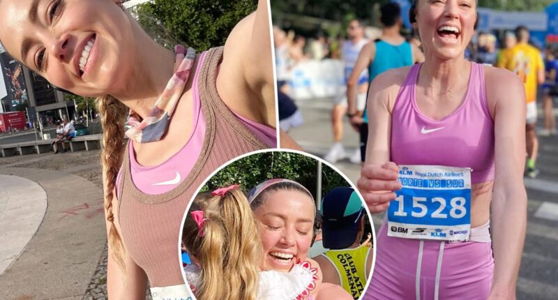 Amber Heard gives rare glimpse of 5-year-old daughter Oonagh after 10K race
