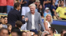Everton manager David Moyes was in Miami to see Scotland's World Cup defeat by Brazil