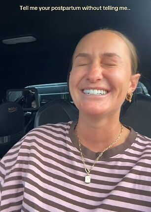 Katie Benjamin, from Perth, couldn't stop laughing when she realised her new tattoo read 'Arilie' instead of 'Airlie' in a dainty fine-line font