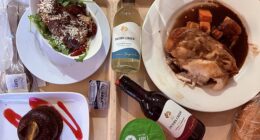 Hospital staff surprised a new mum with a three-course 'celebration' dinner - wine included