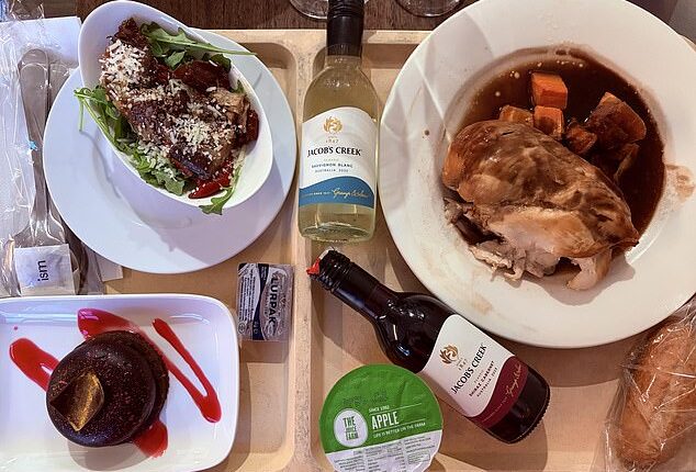 Hospital staff surprised a new mum with a three-course 'celebration' dinner - wine included