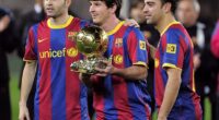 Champions League and Barcelona legend Xavi (right) surprised a fan at the Champions League final on Saturday