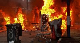 Belfast stabbing latest: Several homes on fire as protesters clash with police after knife attack
