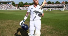 Ben Stokes' England career on the field came to an end after he was caught for 30
