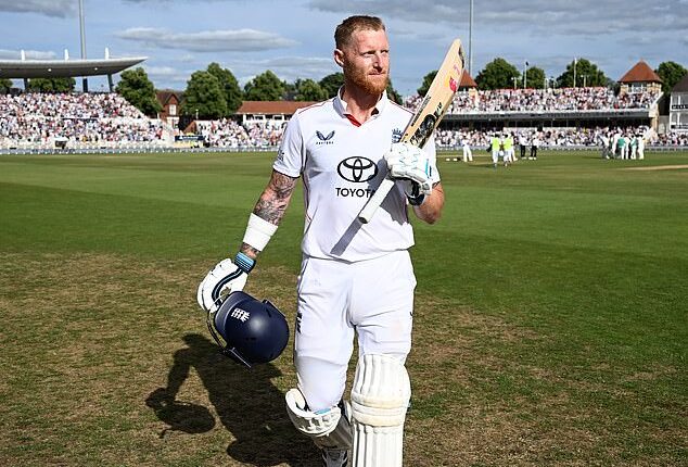 Ben Stokes' England career on the field came to an end after he was caught for 30