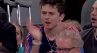 Actor Timothee Chalamet made the trip down to San Antonio for Game 1 of the NBA Finals