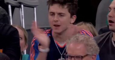 Actor Timothee Chalamet made the trip down to San Antonio for Game 1 of the NBA Finals