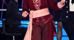 Jim Parsons brought his role as Rose's overbearing mother, Ruth DeWitt Bukater, in the hit Broadway parody musical Titanique to the 2026 Tony Awards stage on Sunday