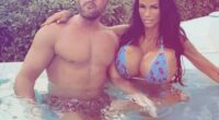 Bikini-clad Katie Price draped herself over Lee Andrews and brandrf them Britain's 'most hated people' - after her husband was accused of scamming 'vulnerable woman' out of £5k