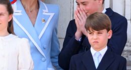George could be seen attempting to suppress a sneeze. The young prince managed to hold it in until the anthem ended before quickly covering his mouth and nose and finally letting the sneeze out