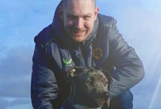 Josh (pictured with his dog) was an avid supporter of Wolves. His love for the game came from his dad